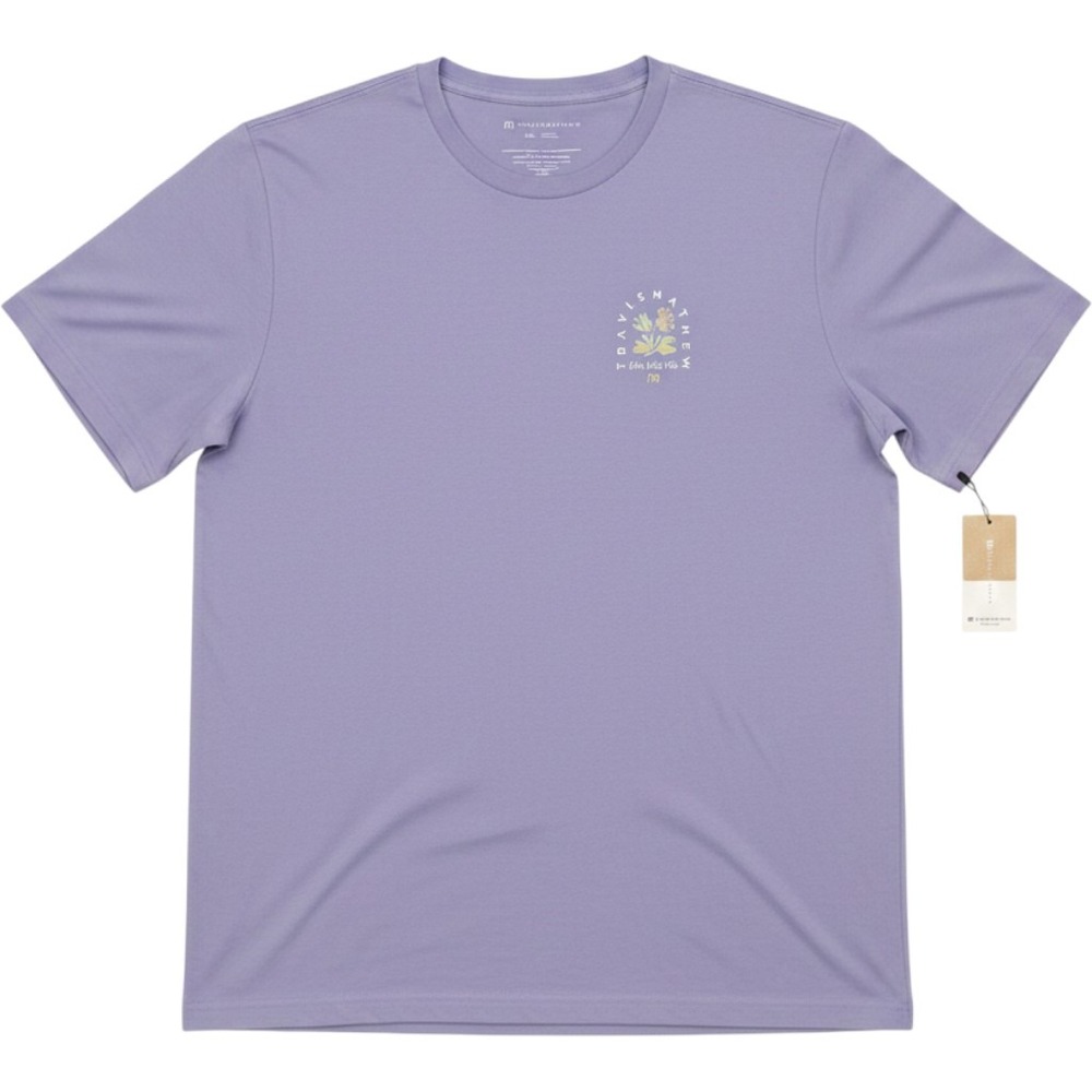 TravisMathew Mens XXL Purple Veni Vidi Vici Floral Graphic T-Shirt NWT